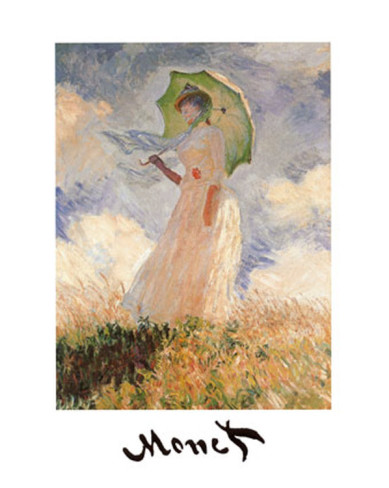 Woman With Umbrella-Claude Monet Painting - Click Image to Close